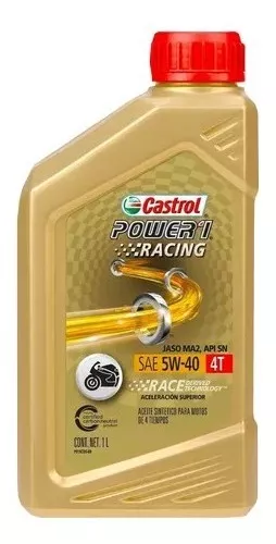 Castrol Aceite para motocicleta Power 1 Racing 4T - 5W40-1qt. 06113